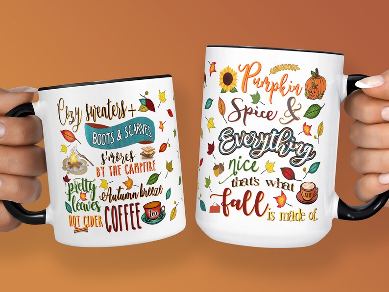 PUMPKIN SPICE Mug, Pumpkin Spice and Everything Nice, Fall Mug, Coffee Cup, Pumpkin Mug, Pumpkin Latte, Sweater Weather Mug, Cuddle Weather image 1