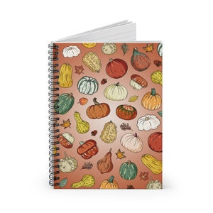 PUMPKIN NOTEBOOK Fall Spiral Notebook Cute Notebook Orange - Etsy