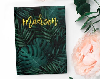 Monstera Leaf Journal: Personalized Tropical Notebook