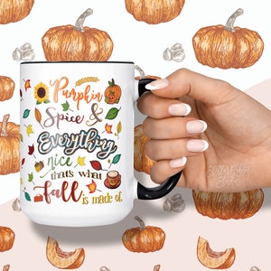 PUMPKIN SPICE Mug, Pumpkin Spice and Everything Nice, Fall Mug, Coffee Cup, Pumpkin Mug, Pumpkin Latte, Sweater Weather Mug, Cuddle Weather image 7