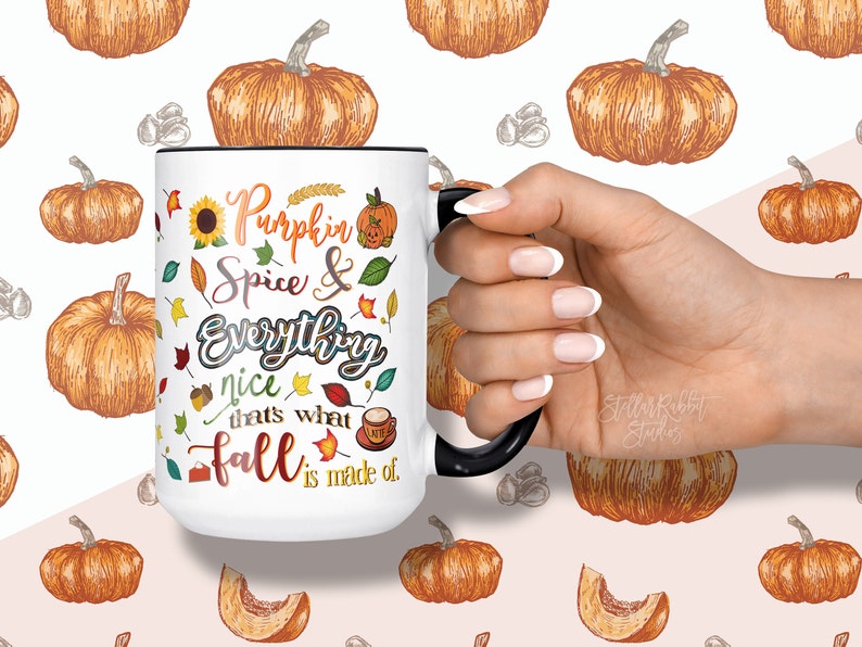 PUMPKIN SPICE Mug, Pumpkin Spice and Everything Nice, Fall Mug, Coffee Cup, Pumpkin Mug, Pumpkin Latte, Sweater Weather Mug, Cuddle Weather image 7