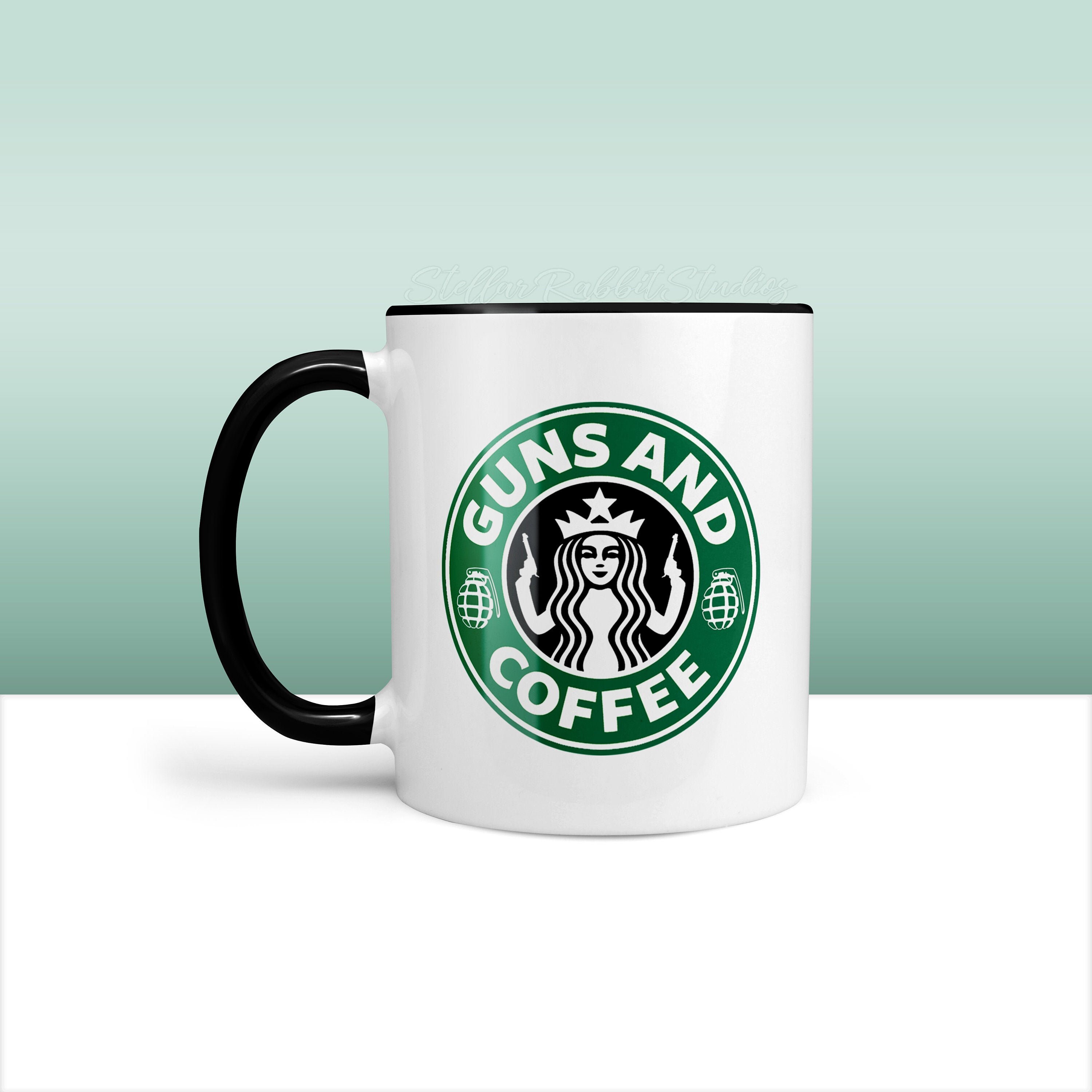 Cuanto Cuestan Las Tazas De Starbucks PISTOLAS y taza de café taza del día del padre taza de café - Etsy España