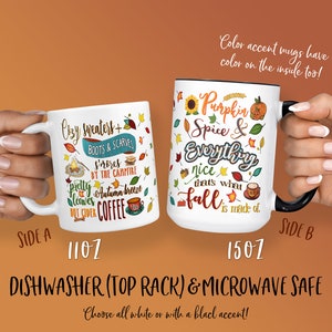 PUMPKIN SPICE Mug, Pumpkin Spice and Everything Nice, Fall Mug, Coffee Cup, Pumpkin Mug, Pumpkin Latte, Sweater Weather Mug, Cuddle Weather image 3