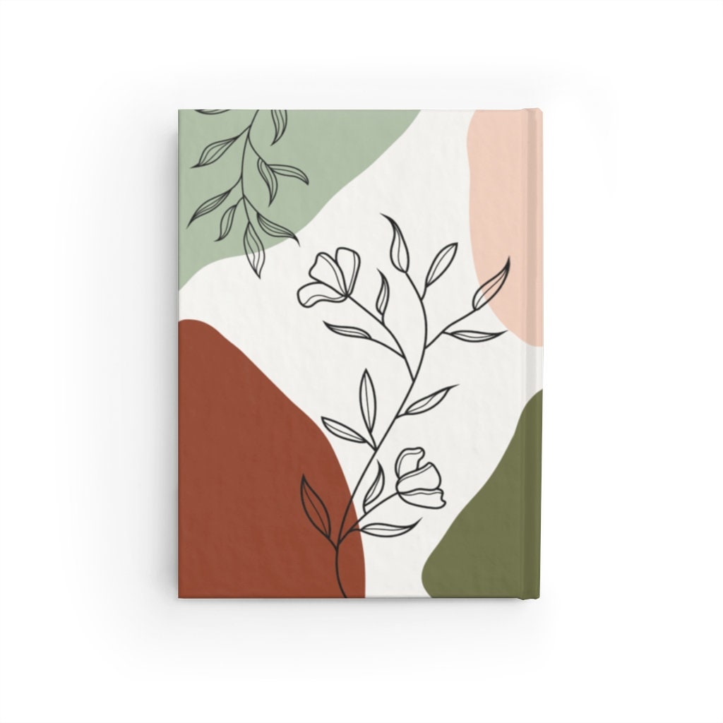Abstract Floral Line Art Journal, Minimalist Line Drawing, Abstract  Geometric Journal, Line Art Notebook, Boho Journal, Boho Single Line Art 
