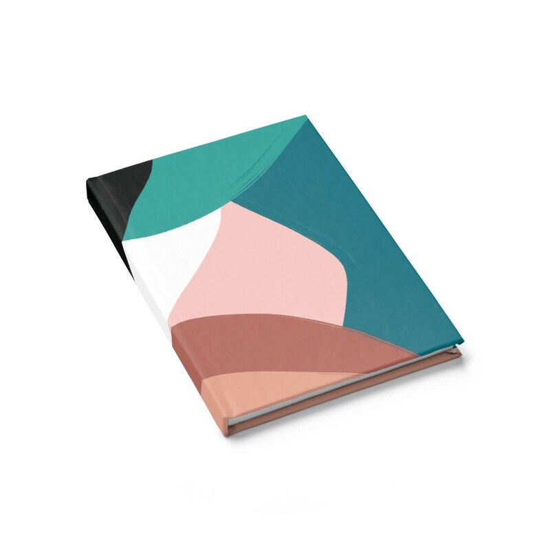 Pu&ograve; includere: Un diario con copertina morbida e design astratto in turchese, rosa, marrone, bianco e nero. Il diario &egrave; perfetto per scrivere i tuoi pensieri e le tue idee.