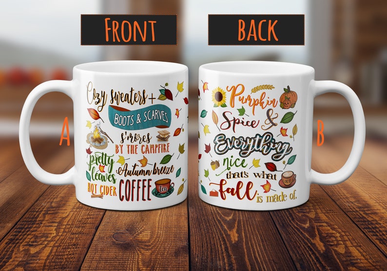 PUMPKIN SPICE Mug, Pumpkin Spice and Everything Nice, Fall Mug, Coffee Cup, Pumpkin Mug, Pumpkin Latte, Sweater Weather Mug, Cuddle Weather White / 11 oz