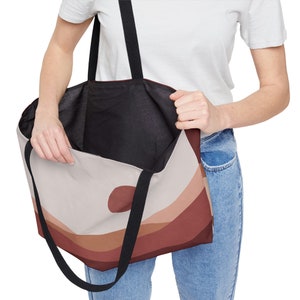 Desert Weekender Tote Bag, Moon Tote Bag, Abtract Desert Tote Bag, Desert Sunset, Mountain Tote, Weekender Tote Bag Women, Large Tote Bag image 7
