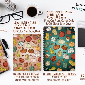 PUMPKIN NOTEBOOK Fall Spiral Notebook Cute Notebook Orange - Etsy