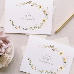 Parents Wedding Day Card, To my Mom on my Wedding Day, To my Dad on my Wedding Day, To my Mother, To My Father, Wedding day Cards