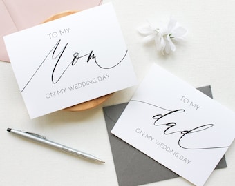 Mother of the Groom To My Mother On My Wedding Day Card FPS0060 Mother of the Bride Mom Card Greenery Card - Wedding Card