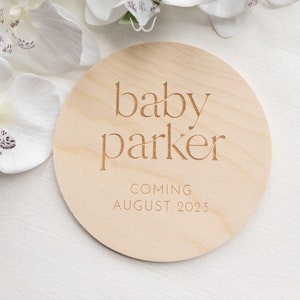 Baby Announcement Sign, Wooden Personalized Baby Announcement, Arriving Soon, Baby Photo Prop, Baby Name Sign, Baby Name Reveal, Plaque