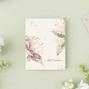 Carte Meilleurs voeux, Carte de voeux de mariage, Carte de remise de diplôme, Cadeau de mariage, Ensemble de cartes florales, Meilleurs voeux, Bonne chance, Carte jardin, Cartes de voeux