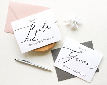 To my Groom Love Letters Wedding Note Cards Wedding Day Cards To my Bride Before I Do Cards