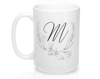 monogram mug etsy