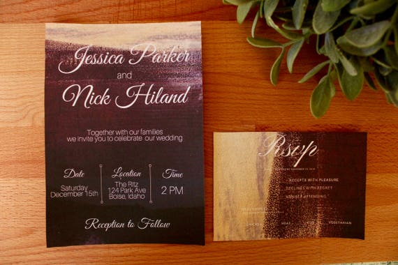 winter wedding invitation formal wedding invite red gold etsy winter formal invitations