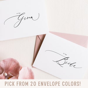 Wedding Day Cards, To My Bride , To My Groom, Wedding Day Note, To My Husband, Foldable, Rehearsal Dinner Card, To My Love