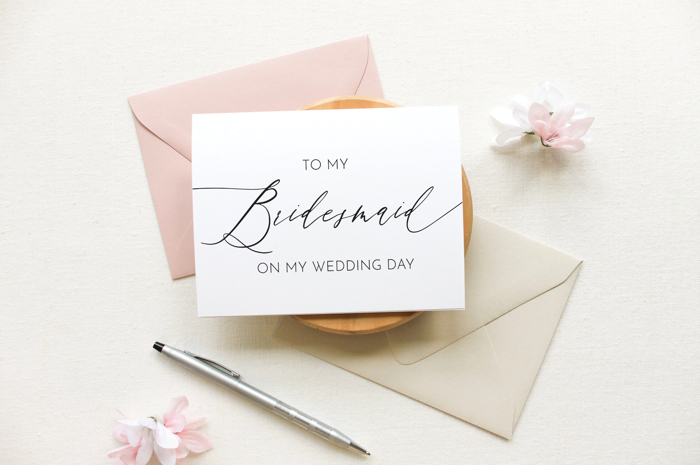 To my Bridesmaid on my Wedding Day, To my Bridesmaid, Wedding Day Car…