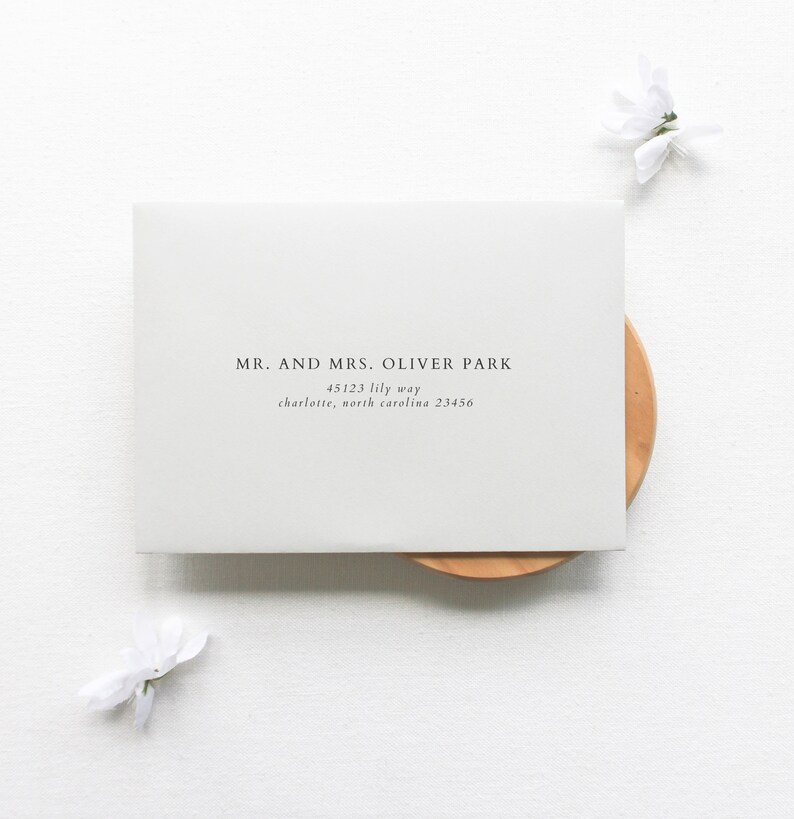 Printed Guest Addressing Add On The Natalia Suite