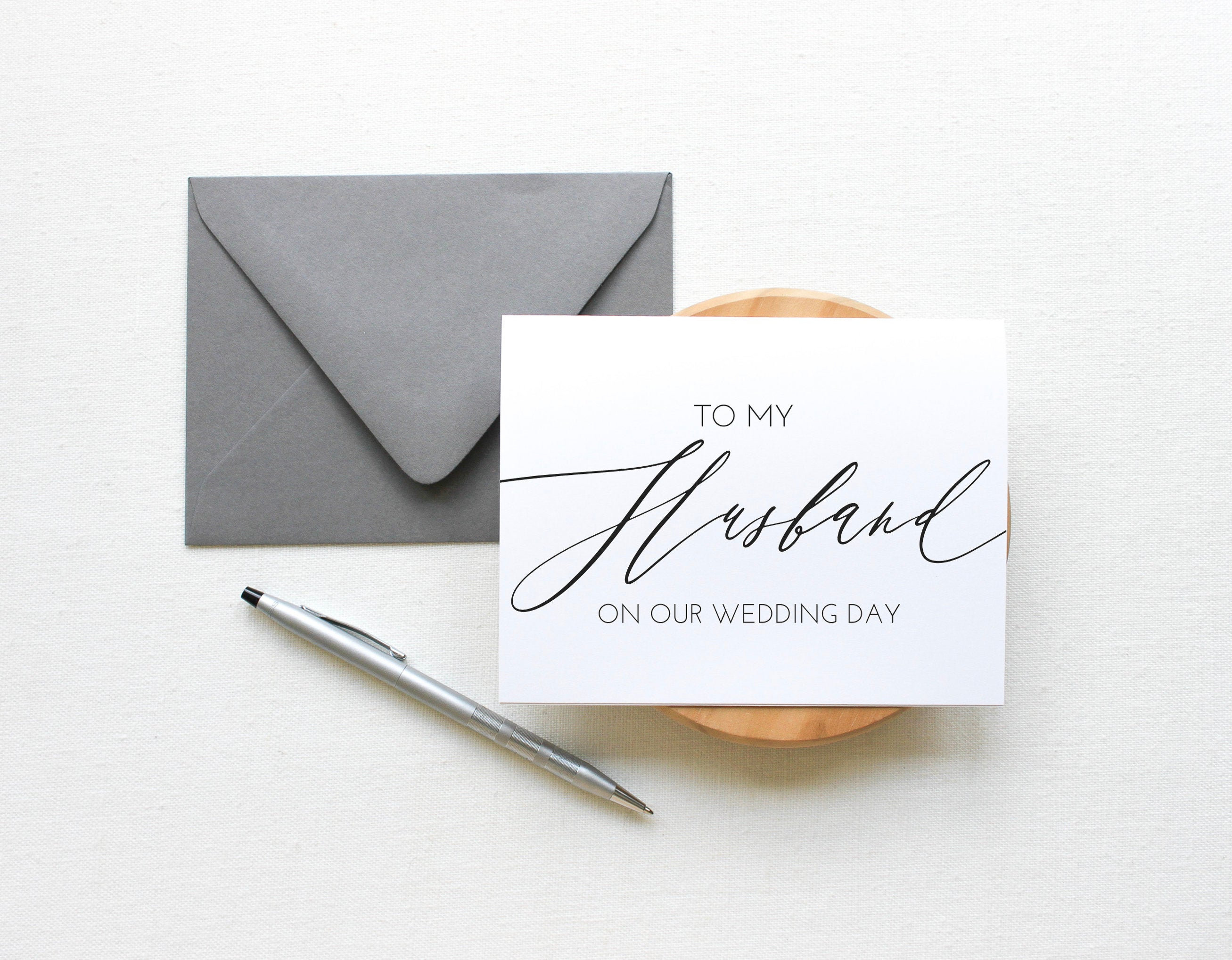 To My Husband on our Wedding Day Card, Foldable Wedding Day Cards, To…
