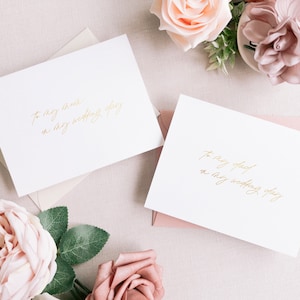Foil Parents Wedding Day Card, To my Mom on my Wedding Day, To my Dad on my Wedding Day, To my Mother, To My Father, Wedding day Cards