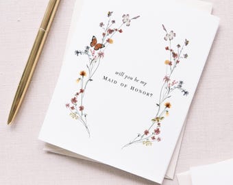 Blumen Trauzeugin Vorschlag Card Template, Trauzeugin Vorschlag, Braut Party Vorschlag, Willst du mein sein, Instant Download, BPV3