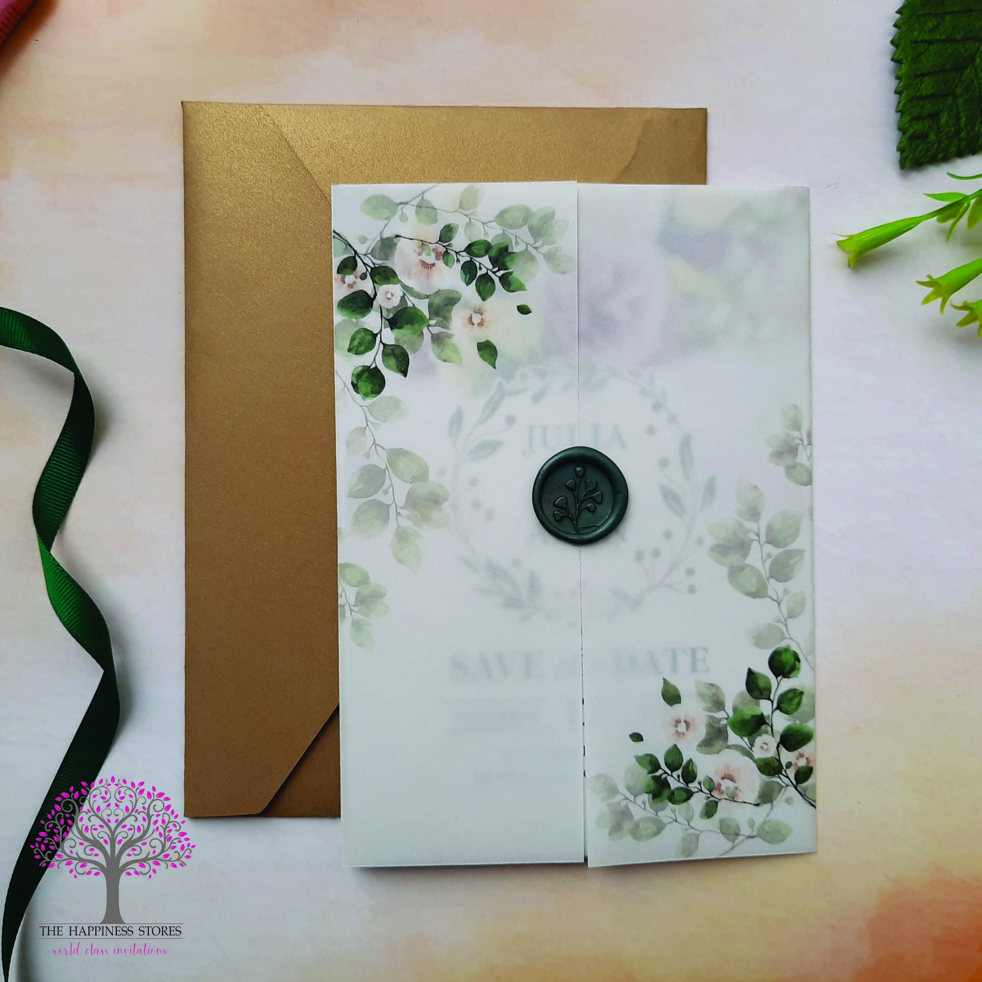CheeFun Pre-Folded Vellum Jackets for 5x7 Invitations: 60pcs Vellum Paper Translucent Wedding Invitation Wraps