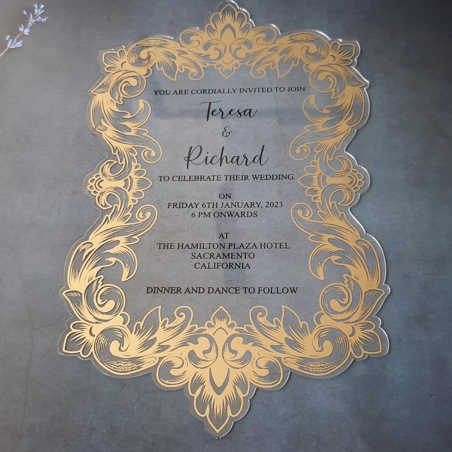 Plexiglass Invitation Clear Acrylic Invite 2022 Best Etsy