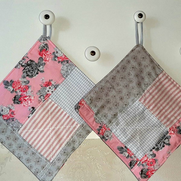 Topflappen Untersetzer Patchwork romantisch genäht