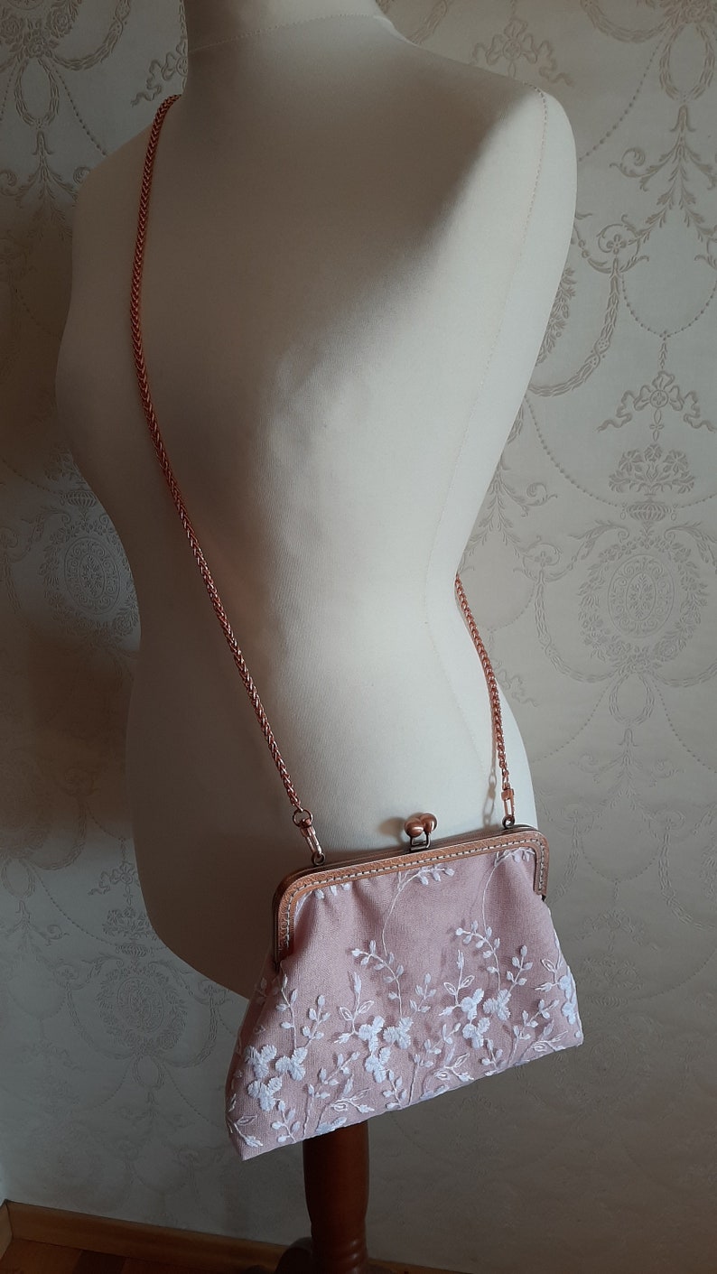 Kette Träger für Clutch Clipbörse Tasche Abendtasche Brauttasche Bild 8