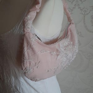 Elegante Brauttasche in Rosa Glitzer - Festliche kleine Tasche für die Hochzeit