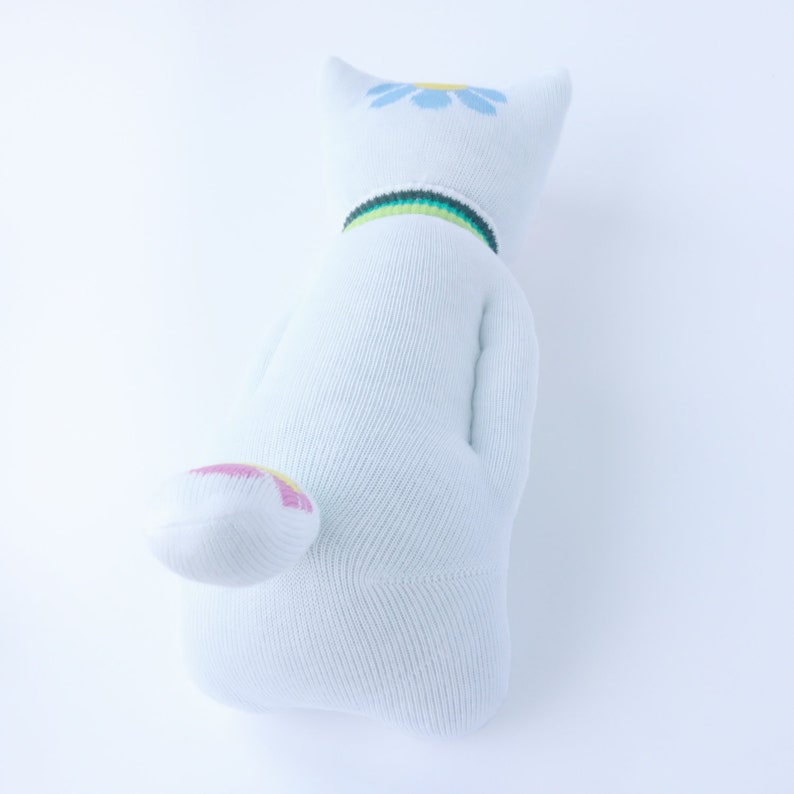 10 Handmade Stuffed White Sock Cat Kids/' Doll Toy