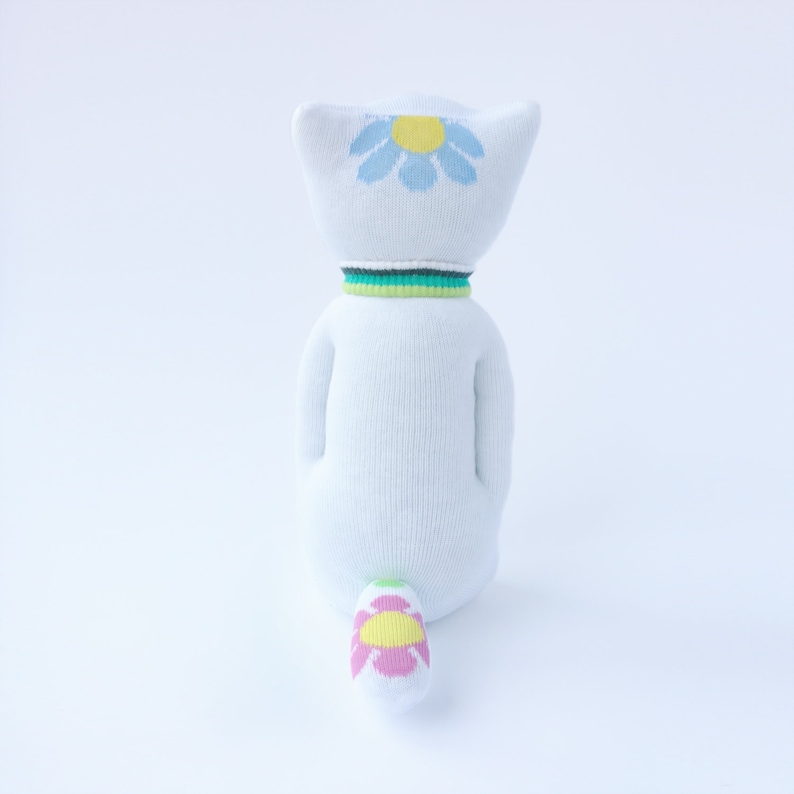 10 Handmade Stuffed White Sock Cat Kids/' Doll Toy