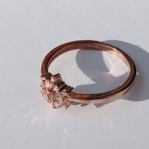 Natural pink diamond ring in rose gold image 10