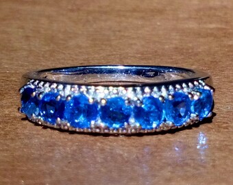 AA quality blue Kyanite band ring UK size L