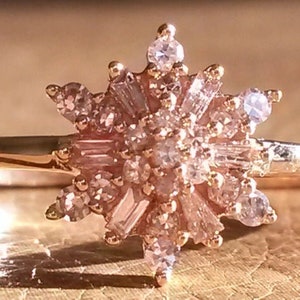 Natural pink diamond ring in rose gold image 2