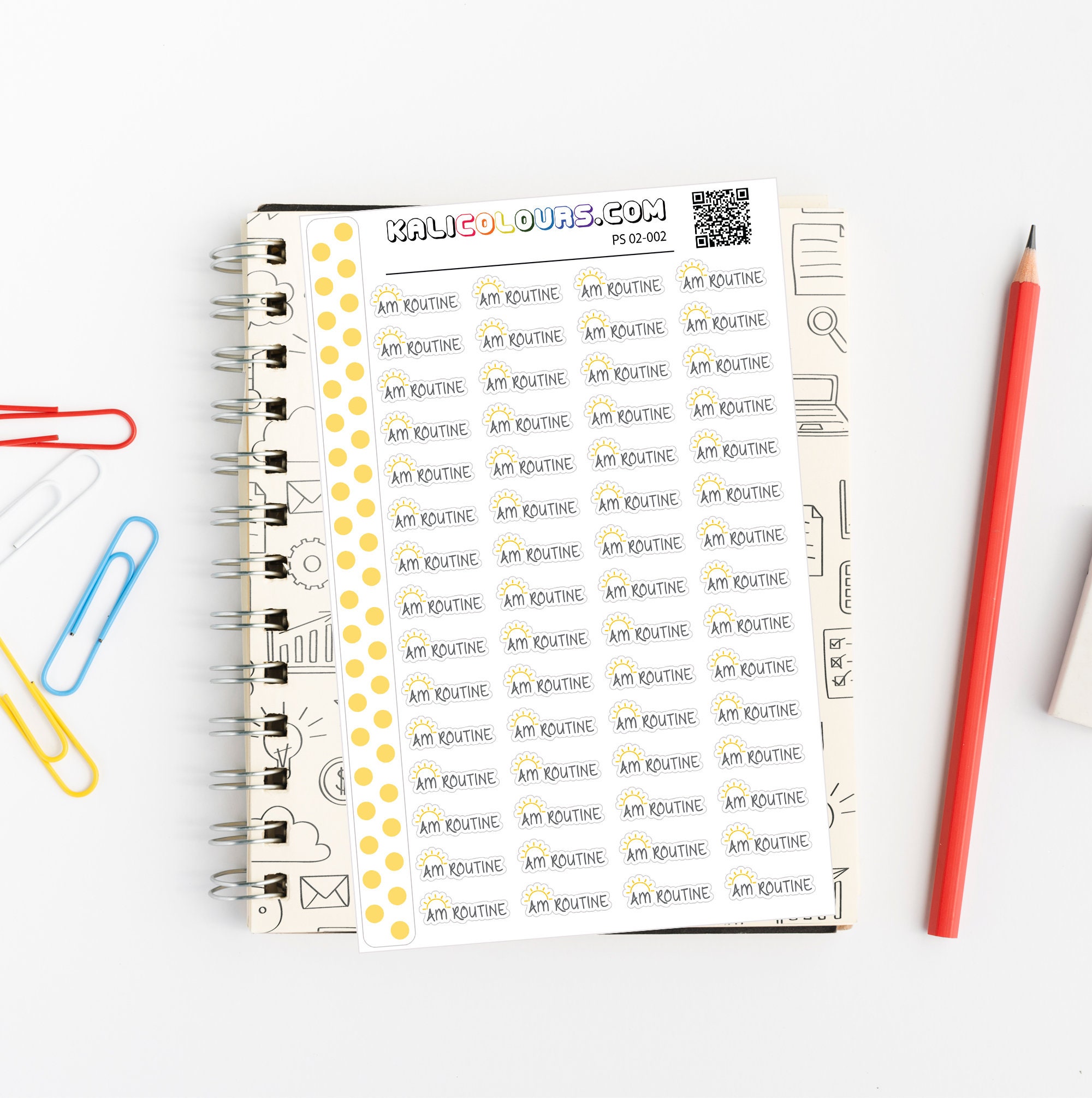 Am Routine script Planner stickers Diary stickers Choice Etsy