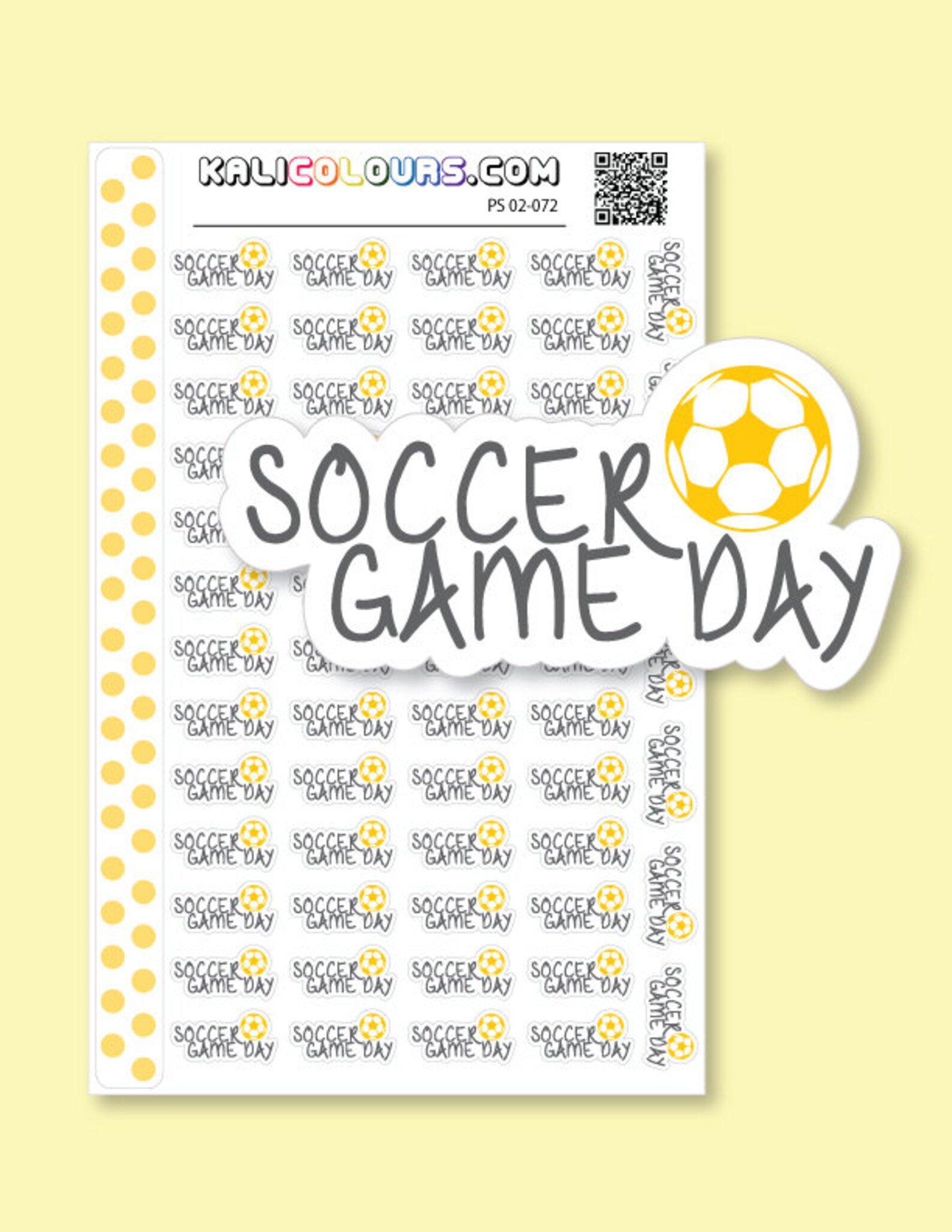 Soccer Game Day script Planner stickers Diary stickers Etsy