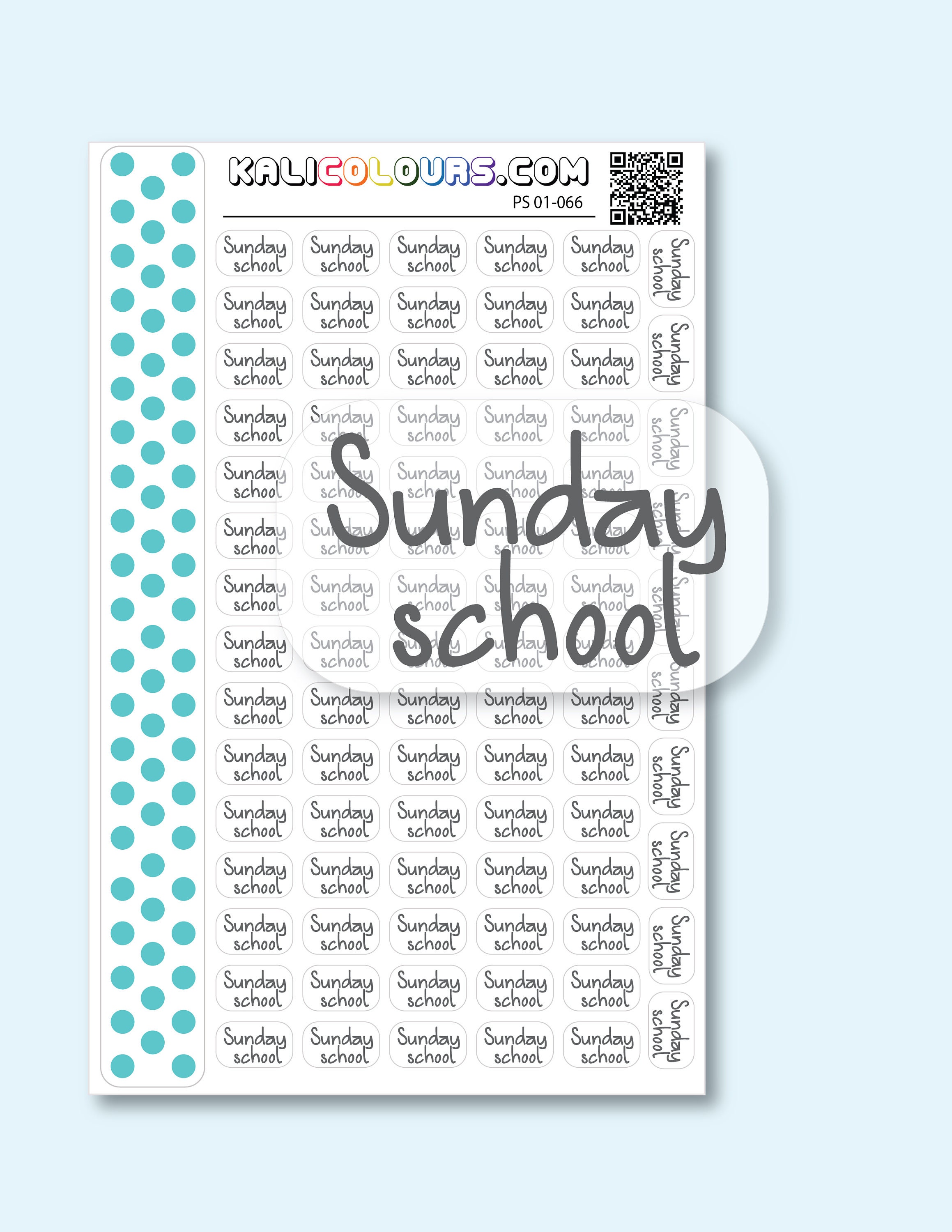 Sunday school Planner stickers Diary stickers Clear | Etsy