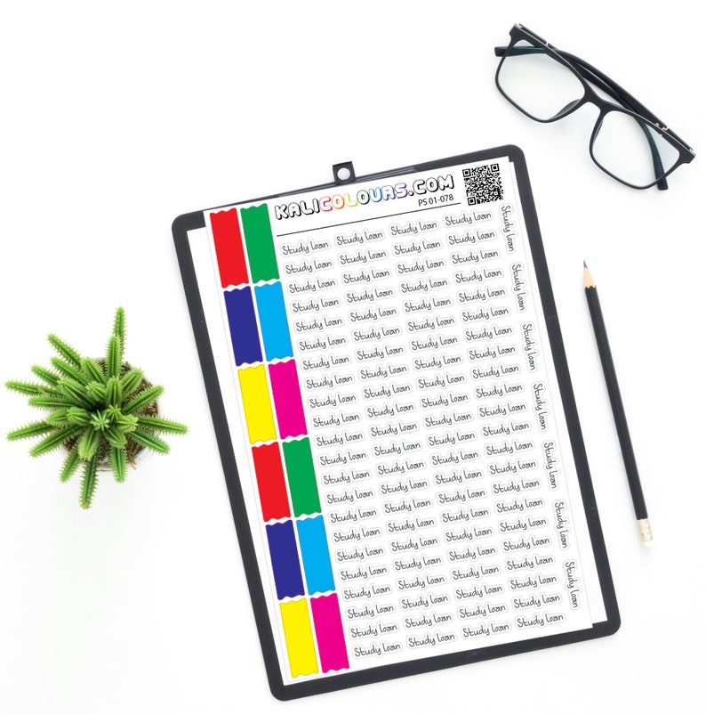 student loan planner stickers diary stickers choice of etsy loan planner