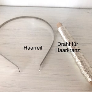 sehr zierlicher und romantischer Brautkranz Hochzeitskranz Blumenkranz Haarreifen Anstecker Kamm Haarreifen