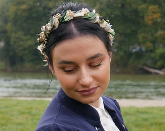 Couronne de cheveux couronne de fleurs fleurs séchées eucalyptus couronne de mariée couronne de dirndl couronnes de fleurs couronne de tête