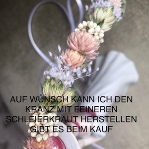 sehr zierlicher und romantischer Brautkranz Hochzeitskranz Blumenkranz Haarreifen Anstecker Kamm Bild 2