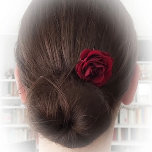 Haarspangen Blumenspangen Haarschmuck Blütenspangen hairpins für jeden Anlass Hochzeit Weihnachten Blumenmädchen Rockabilly Vintagefrisur Bild 2