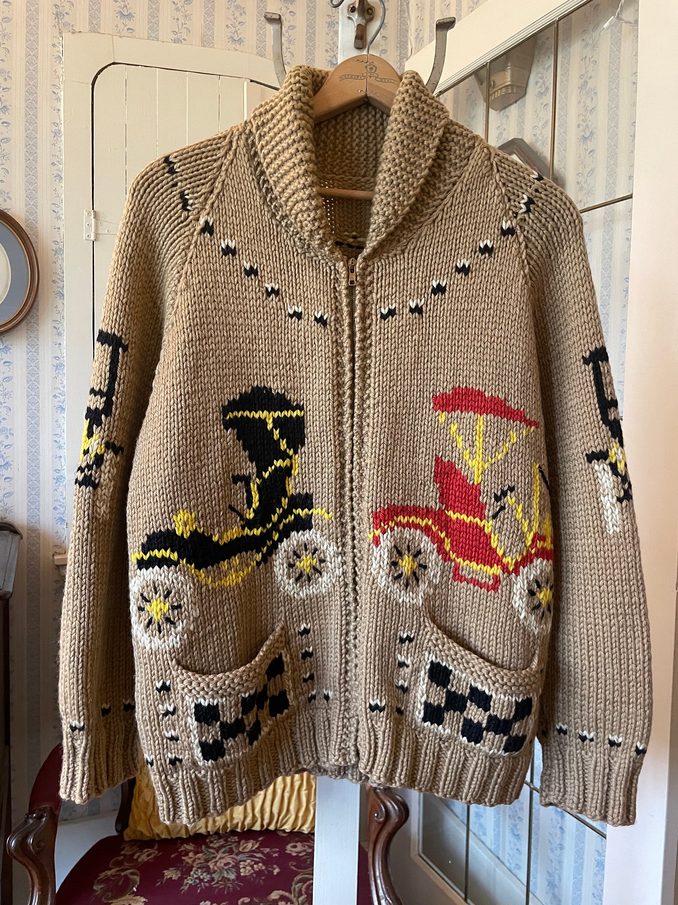 ジャケット・アウター UNKNOWN 60s VINTAGE FLASH ZIP cowichan UNKNOWN 60s VINTAGE FLASH ZIP cowichan