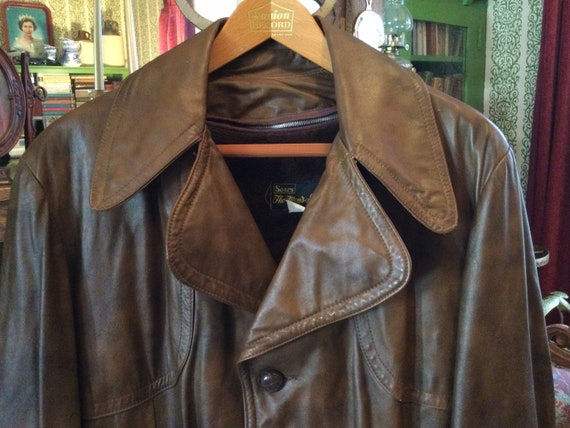 Vintage Brown Leather Jacket, Coat (A864) With Removable Lining - Etsy