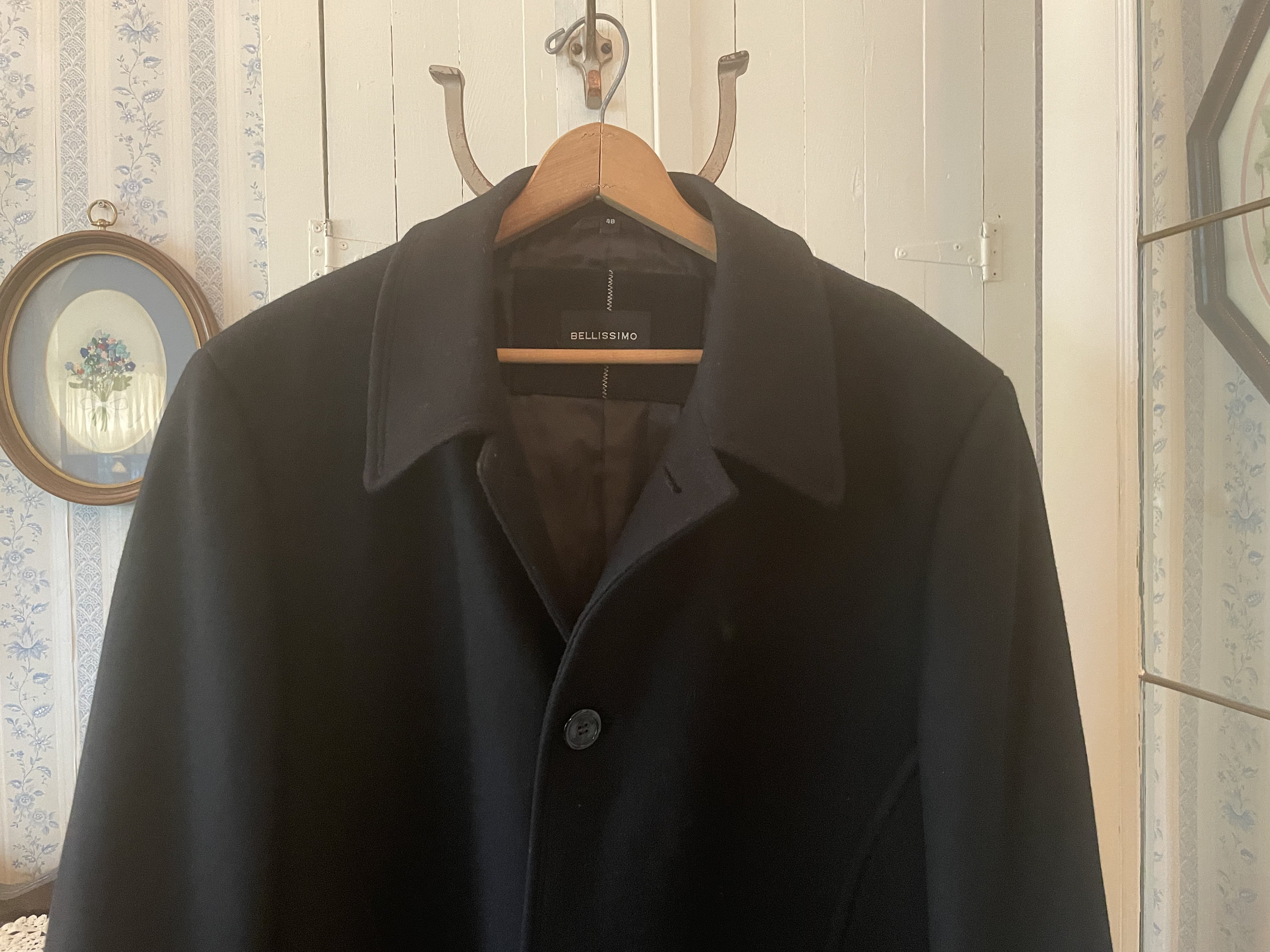 Vintage Black Jacket, Wool Blend Short Coat, Jacket (C065