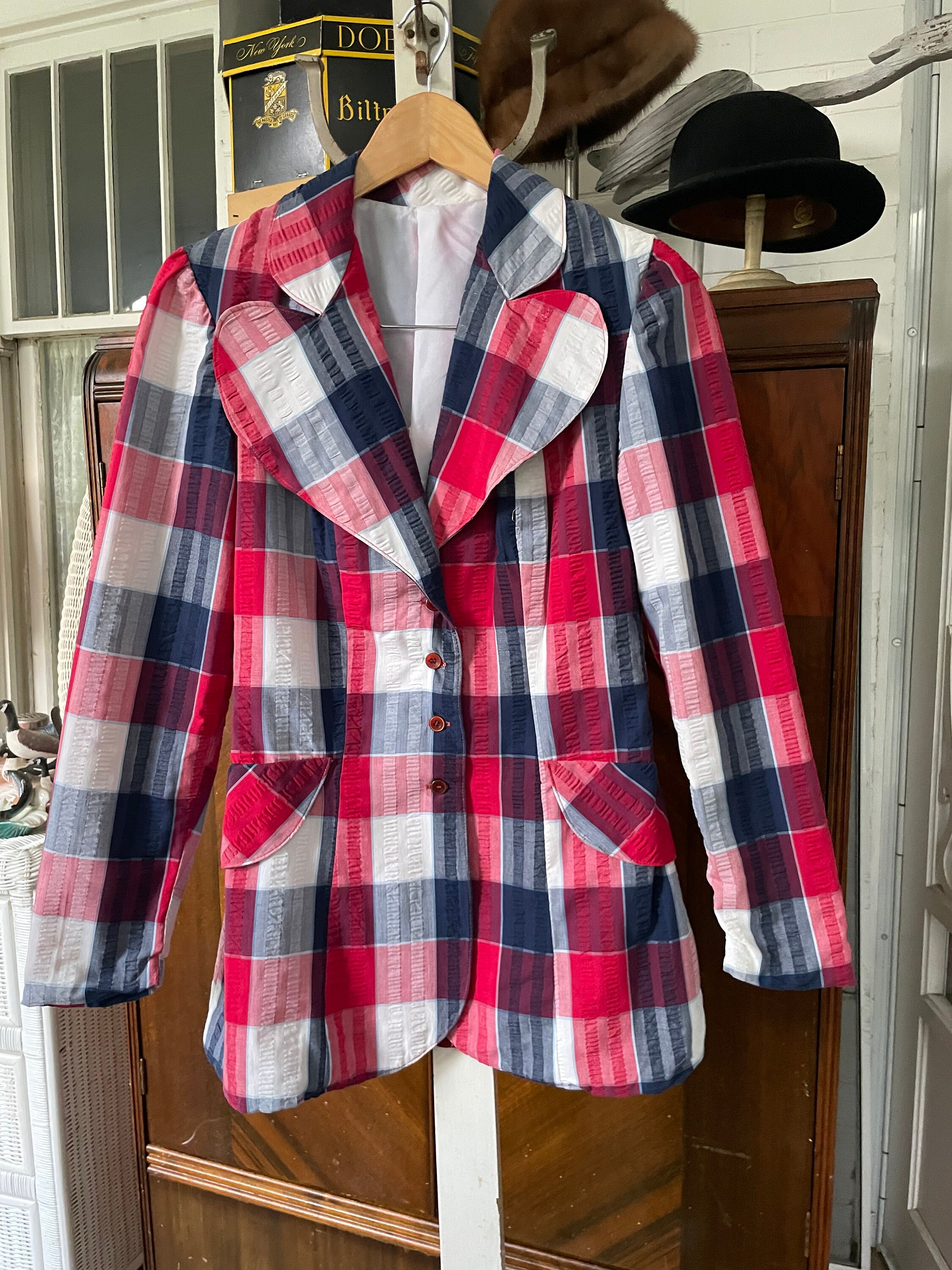 【vintage】 cpo check jacket beige red CPO_Jacket_0069_13-09-