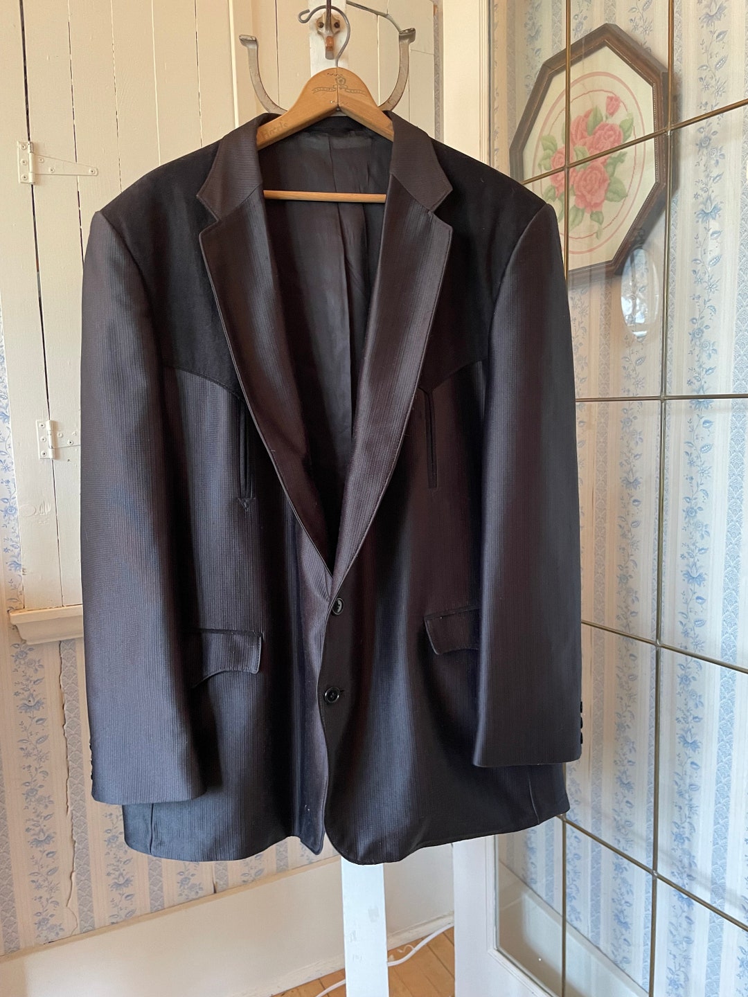 Vintage Black Sport Coat Western Style Jacket Blazer C230 - Etsy