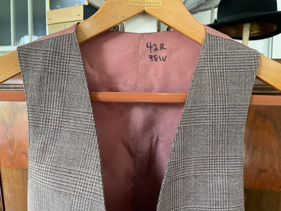 Vintage beige vest, waistcoat (B542), neutral bei… - image 2