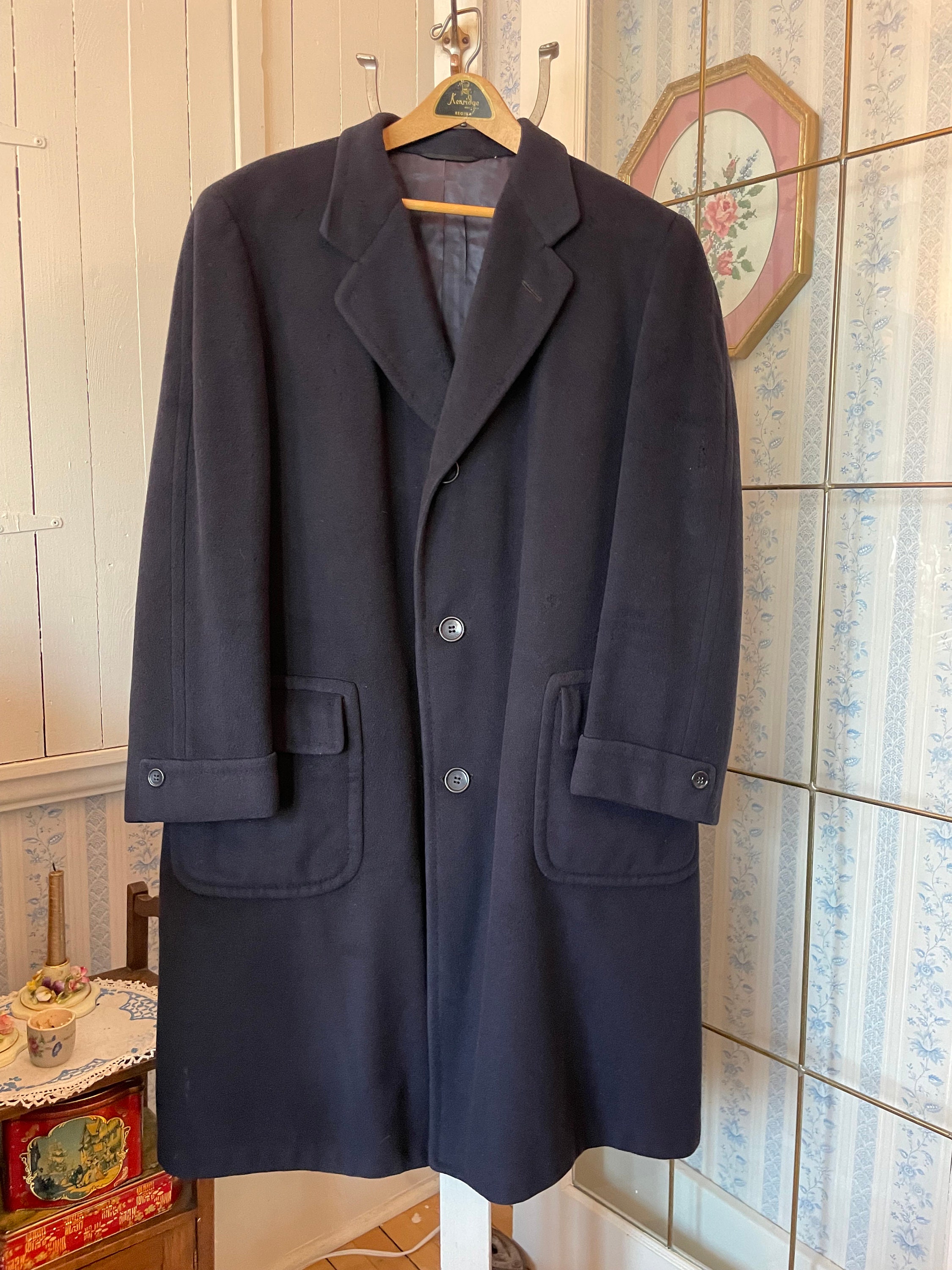 ジャケット・アウター vintage cashmere double long coat Womens Brown Cashmere Double Long Coat Size M High Quality